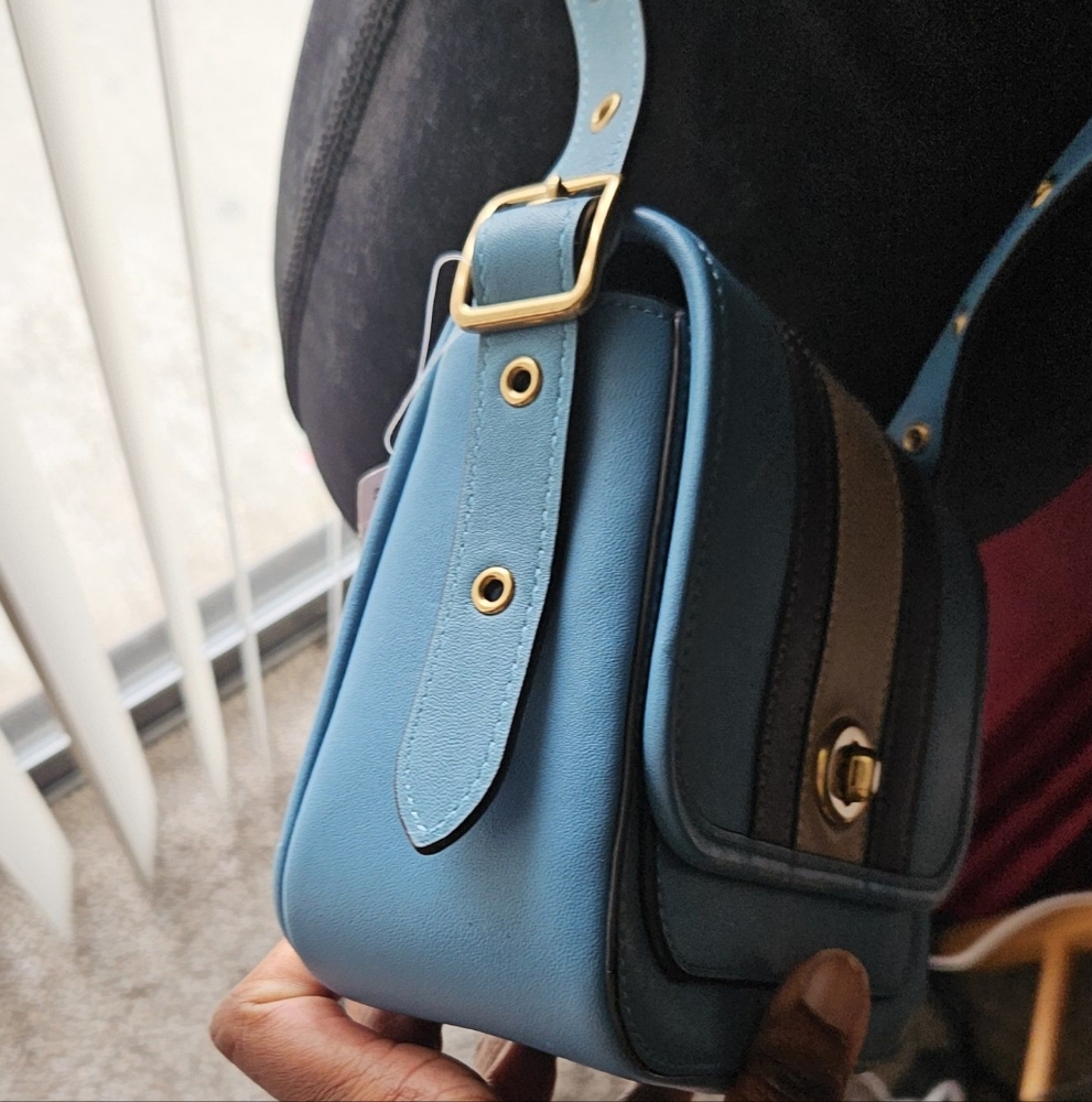 Coach Varsity Stripe Rambler crossbody purse. - Picture 9 of 16